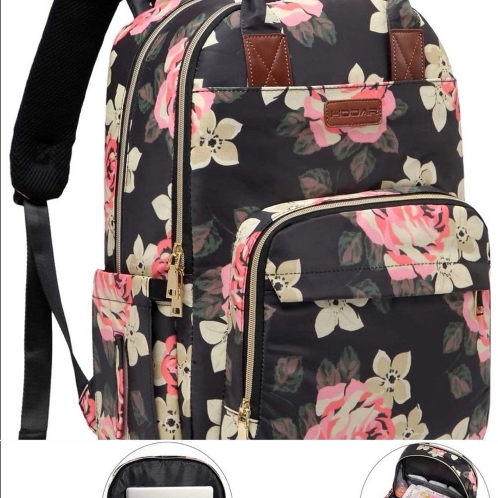 HODAR FLORAL DIAPER BAG